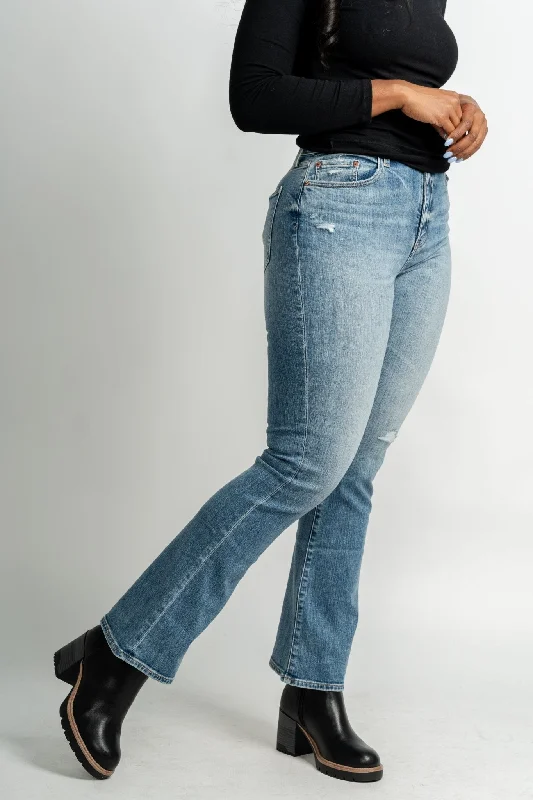 Four Pocket Jeans for Simplicity -Daze denim high flare jeans slay