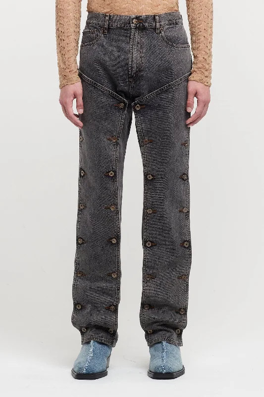 Designer Jeans for Luxury -Y/Project Mens Evergreen Snap Off Jeans