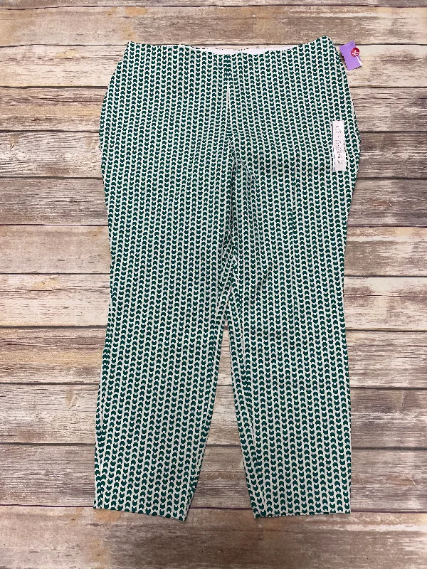 Classic wool pants for cold weather elegance -Pants Dress By A New Day In Green & White, Size: 16