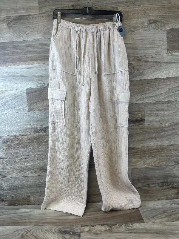 Breathable linen pants for hot summer days -Pants Cargo & Utility By Clothes Mentor In Beige, Size: 12