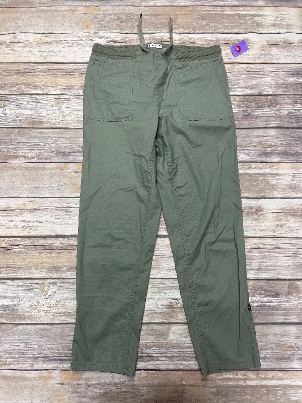 Vintage high-waisted pants for nostalgic wardrobe charm -Pants Cropped By Cme In Green, Size: 0