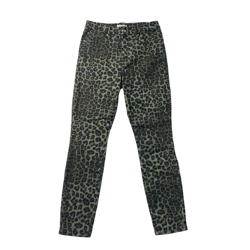 Lightweight travel pants with wrinkle-free fabric -Pants Other By Good American In Animal Print, Size: 10