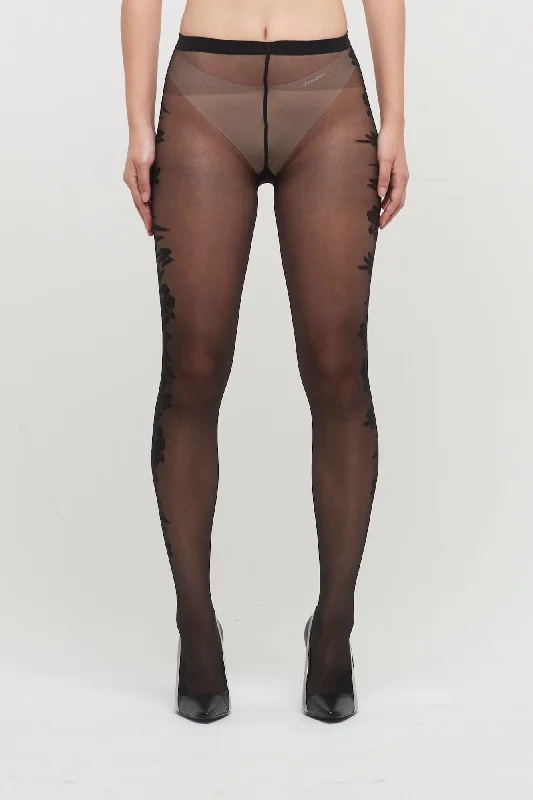 Fishing Jeans for Water -Wolford Flower Tights