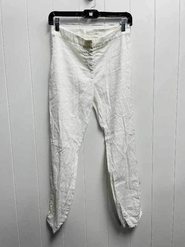 Lightweight linen pants for beach vacation style -Pants Linen By Clothes Mentor In White, Size: S