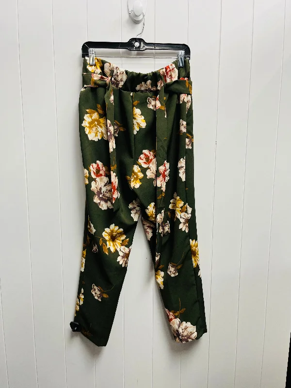 Casual drawstring pants for effortless home relaxation -Pants Other By Clothes Mentor In Green & Red, Size: M