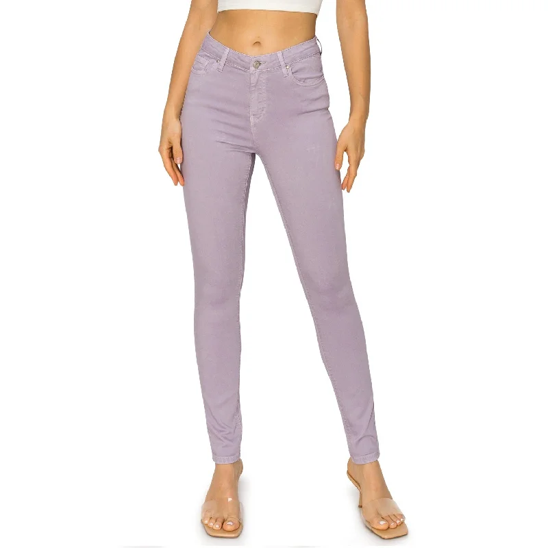 School Jeans for Uniform -Soft Stretchy High Rise The Everyday Skinny Jeans - Light Lilac