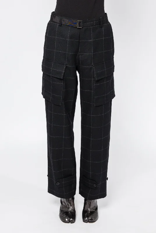 Business Jeans for Dressy -Sacai Windowpane Pants