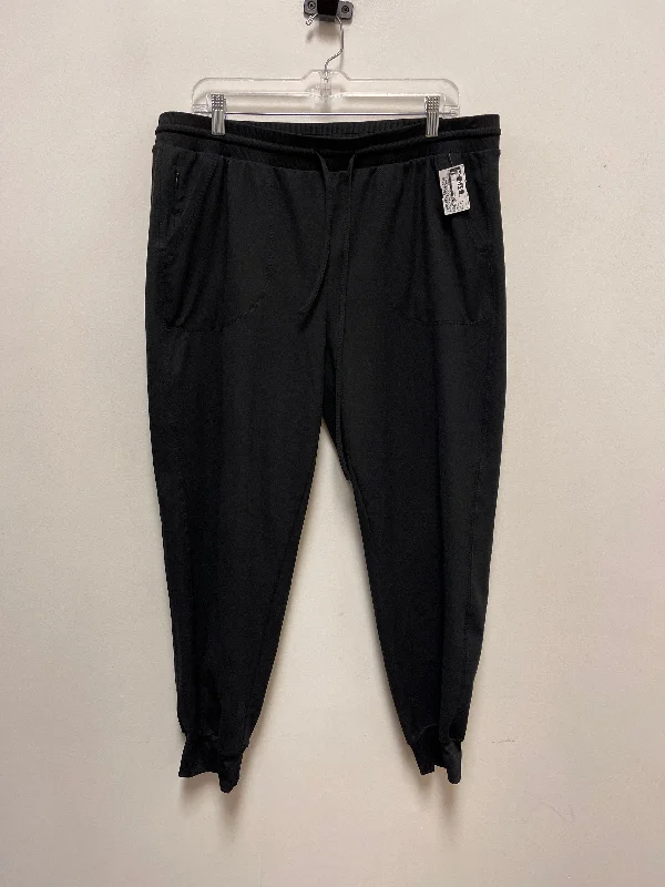 Vintage high-waisted pants for nostalgic wardrobe charm -Pants Joggers By Rachel Zoe In Black, Size: 14