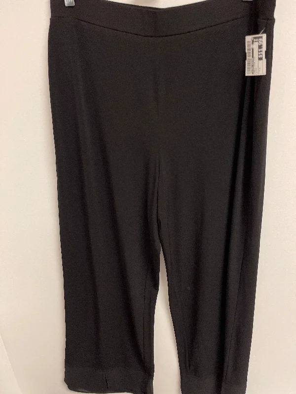 Tailored slim pants for polished business looks -Pants Wide Leg By Susan Graver In Black, Size: 4