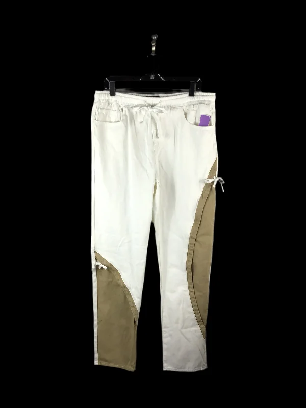 Breathable linen pants for hot summer days -Pants Cargo & Utility By Forever 21 In Cream & Tan, Size: 2x