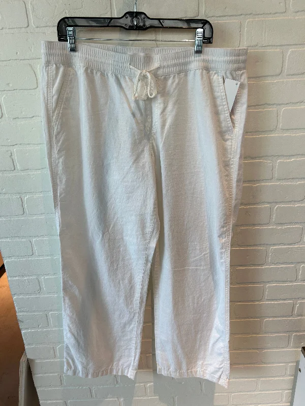 Affordable denim pants for everyday rugged use -Pants Linen By Sonoma In White, Size: 16