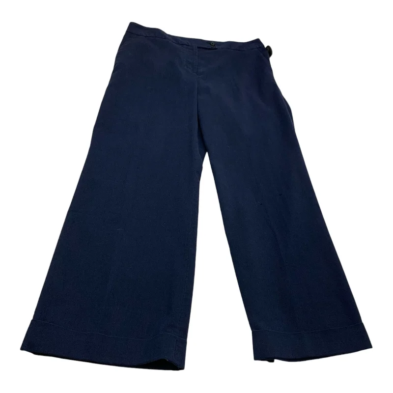 Durable cargo pants for outdoor hiking adventures -PANTS DRESS TALBOTS in BLUE, Size: 14PETITE