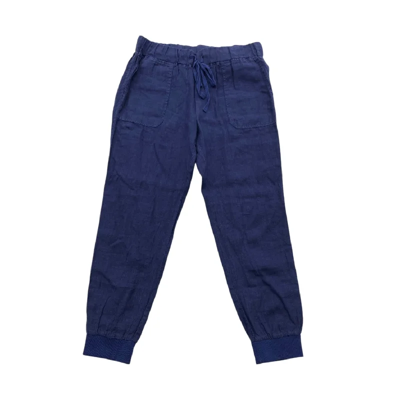 Classic wool pants for cold weather elegance -Pants Linen By Caslon In Navy, Size: S