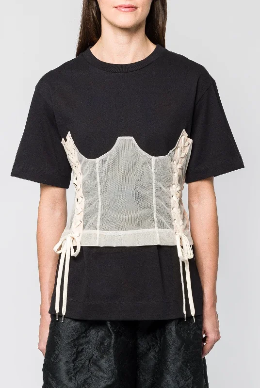 Weekend Jeans for Lazy -Simone Rocha Boxy T-Shirt With Corset Panel