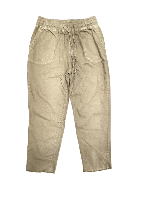 Durable canvas pants for heavy-duty work use -Pants Cropped By Thread And Supply In Green, Size: M