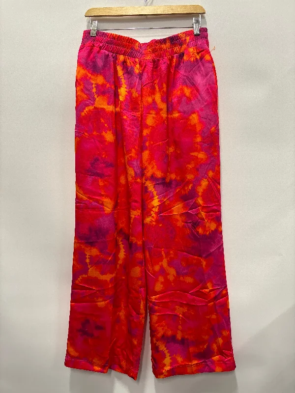 Vintage denim pants for timeless rugged style -Pants Wide Leg By New York And Co In Orange & Pink, Size: L