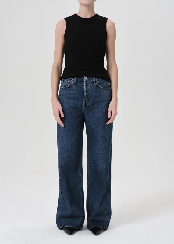 Belt Loops Jeans for Accessorizing -Dame High Rise Wide Leg Jean