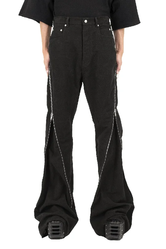 Ripped Jeans for Trendy Look -Rick Owens Bolan Banana Pants in Black Twill