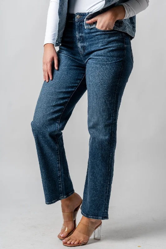 Gym Jeans for Workout -Daze Sundaze high rise straight jeans infinity