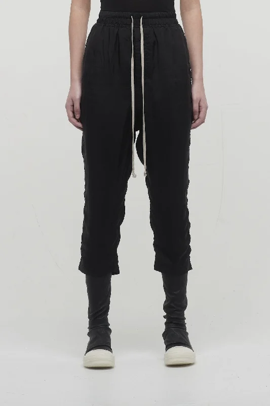 Fashion Jeans for Trendsetter -Rick Owens Cropped Drawstring Astaires in Black