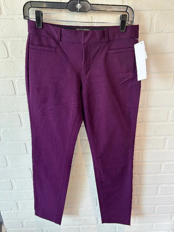 High-rise flare pants for vintage chic appeal -Pants Dress By Banana Republic In Purple, Size: 0