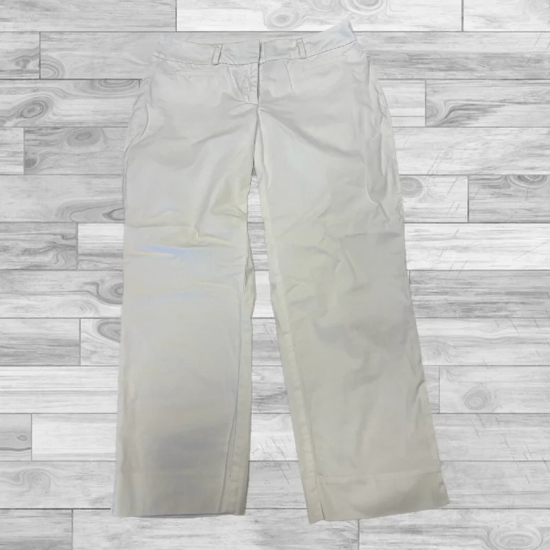 Stretchy leggings pants for casual active days -Pants Cropped By Loft In White, Size: 2