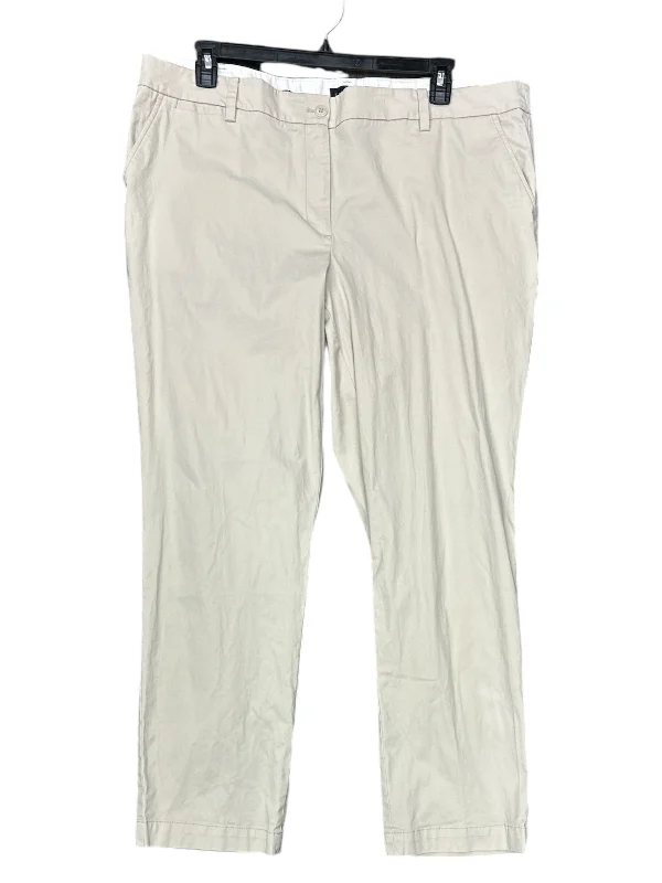 Tailored ankle pants for chic office outfits -Pants Chinos & Khakis By Talbots In Tan, Size: 18