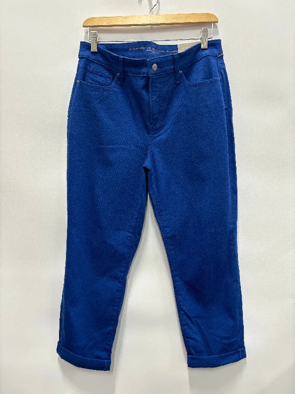 Comfortable stretch pants for casual daily wear -Pants Cropped By Chicos In Blue, Size: 8