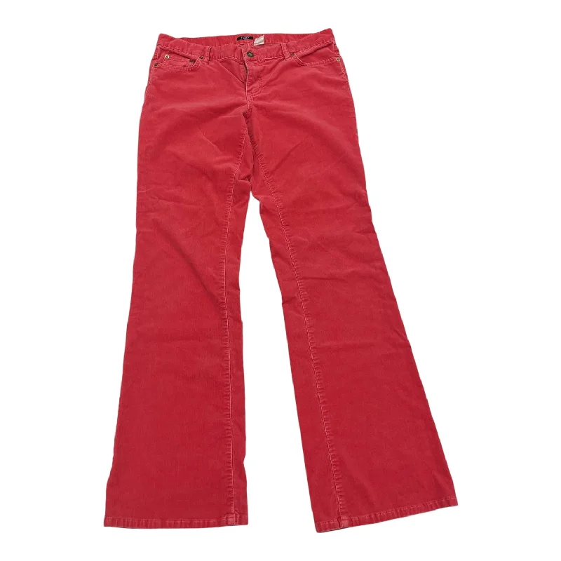 Multi-pocket pants for organized travel convenience -Pants Corduroy By J. Crew In Coral, Size:8