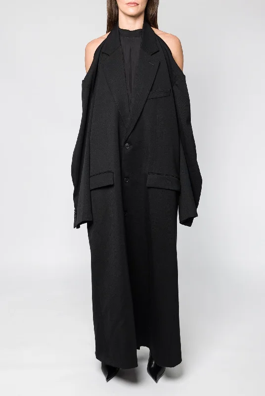 Flare Jeans for Retro Vibe -Balenciaga Suspended Coat Dress