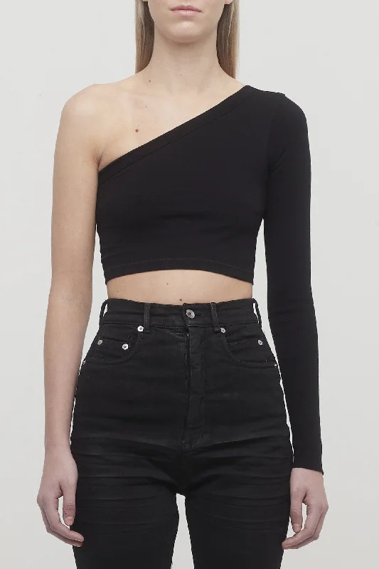 Organic Jeans for Natural -Rick Owens Ziggy Top in Black