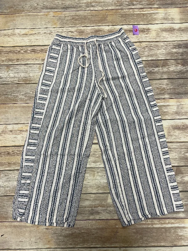 Flowy linen pants for relaxed tropical vacations -Pants Other By Seven 7 In Striped Pattern, Size: L