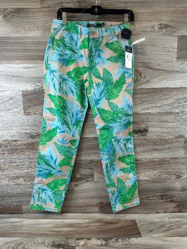 Flowy culottes pants for breezy summer style -Pants Other By Lauren By Ralph Lauren In Blue & Green, Size: 0