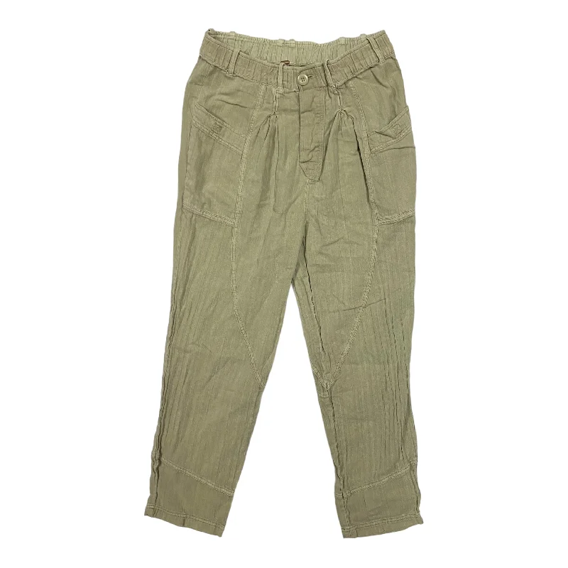 High-rise flare pants for vintage chic appeal -Pants Cargo & Utility By Free People In Green, Size: Xs