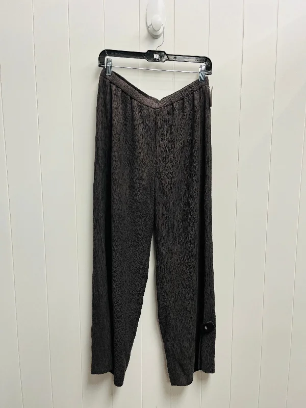 Stretch corduroy pants for cozy fall fashion -PANTS WIDE LEG EILEEN FISHER in GREY, Size: S