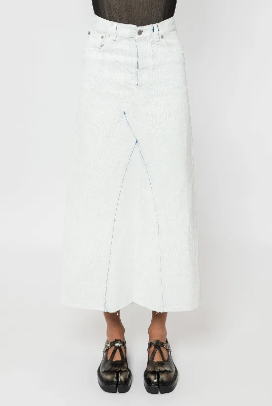 Fringed Jeans for Western -Maison Margiela Painted Skirt