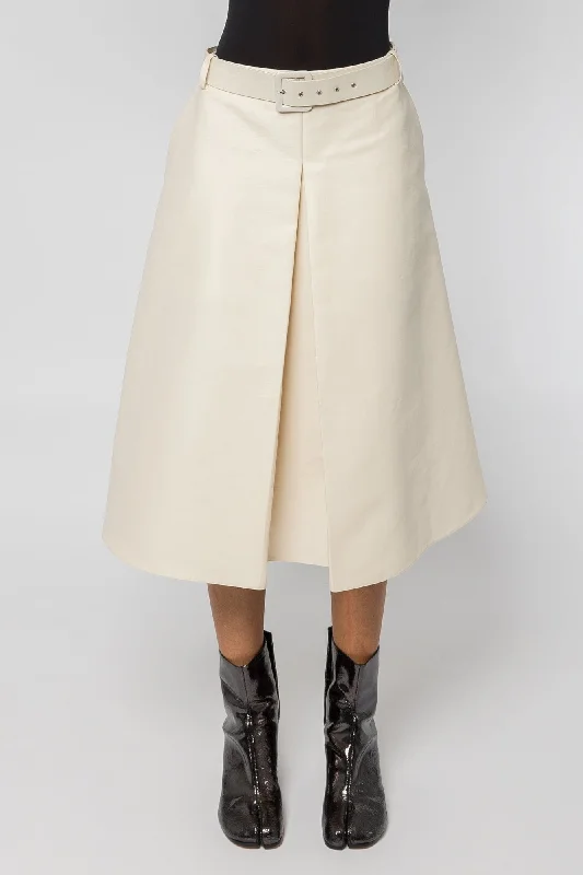 Cutoff Shorts Jeans for Fun -Marni Beige Mid Length Godet Skirt