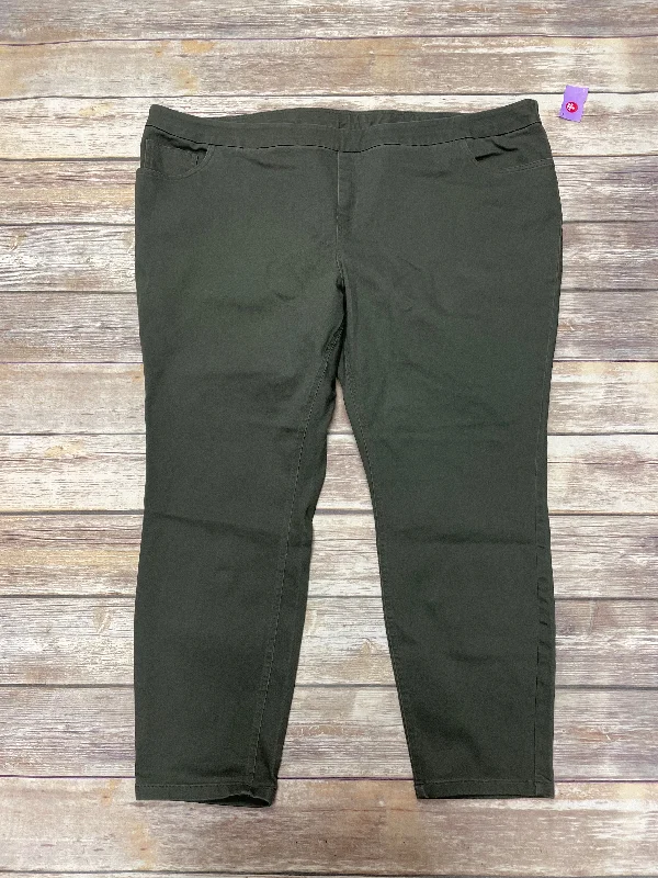 Lightweight jogger pants for summer evening strolls -Pants Other By Ava & Viv In Green, Size: 3x