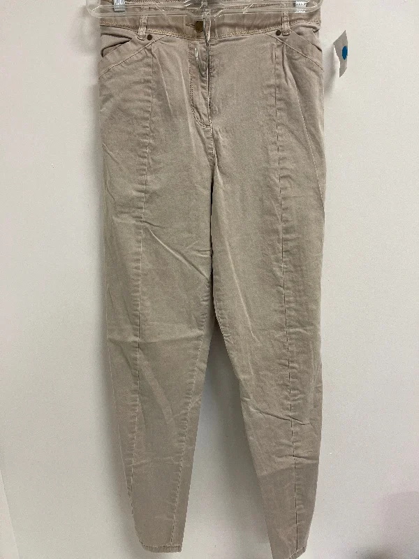 Breathable linen pants for hot summer days -Pants Cargo & Utility By Chicos In Tan, Size: 10