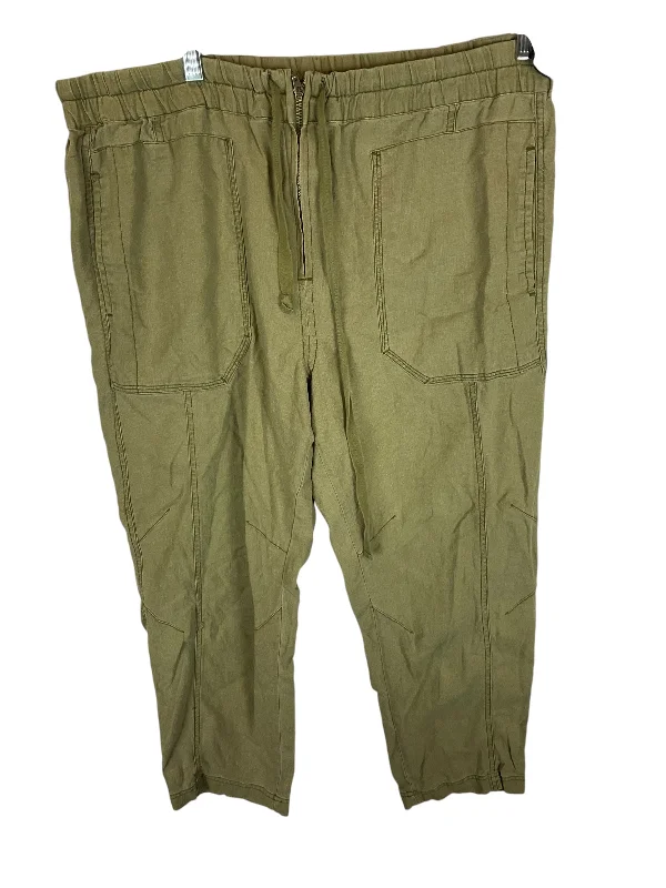 Vintage denim pants for timeless rugged style -Pants Wide Leg By Free People In Green, Size: S