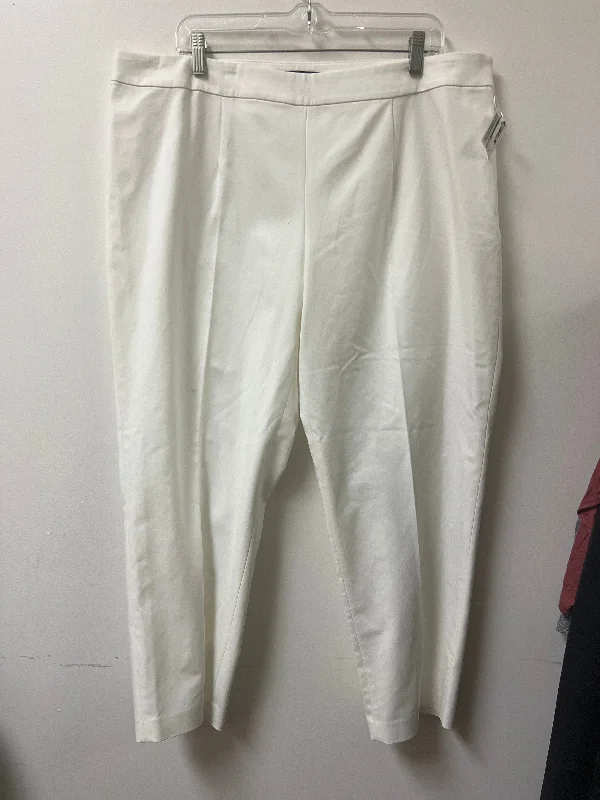 Breathable linen pants for hot summer days -Pants Other By Kasper In White, Size: 18