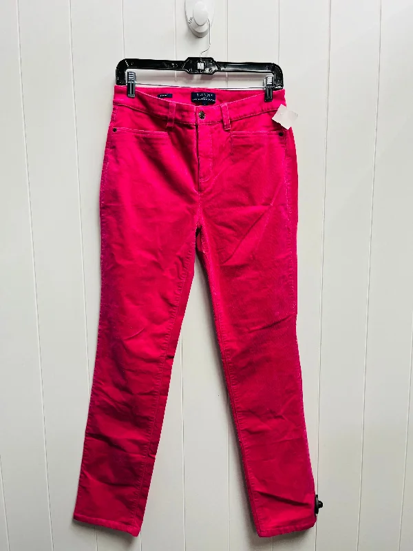 Durable denim pants for long-lasting everyday use -PANTS CORDUROY TALBOTS in PINK, Size: 6