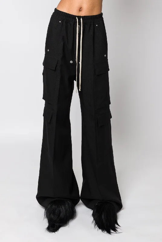 Dark Wash Jeans for Elegance -Rick Owens Women's Cargobelas in Black