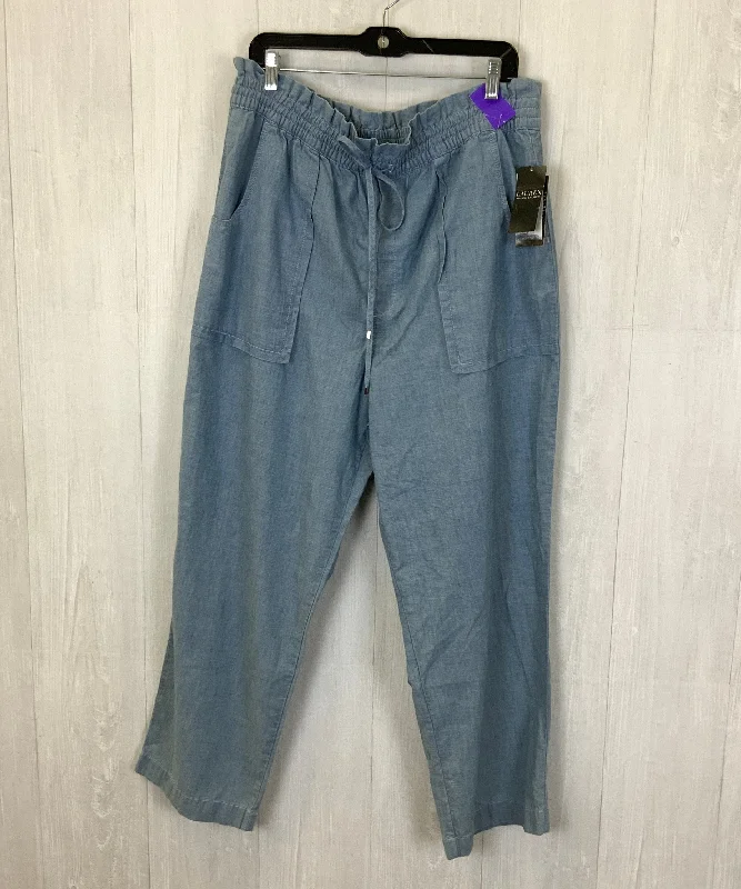 Eco-friendly hemp pants for sustainable clothing choices -Pants Joggers By Lauren By Ralph Lauren In Blue, Size: 16