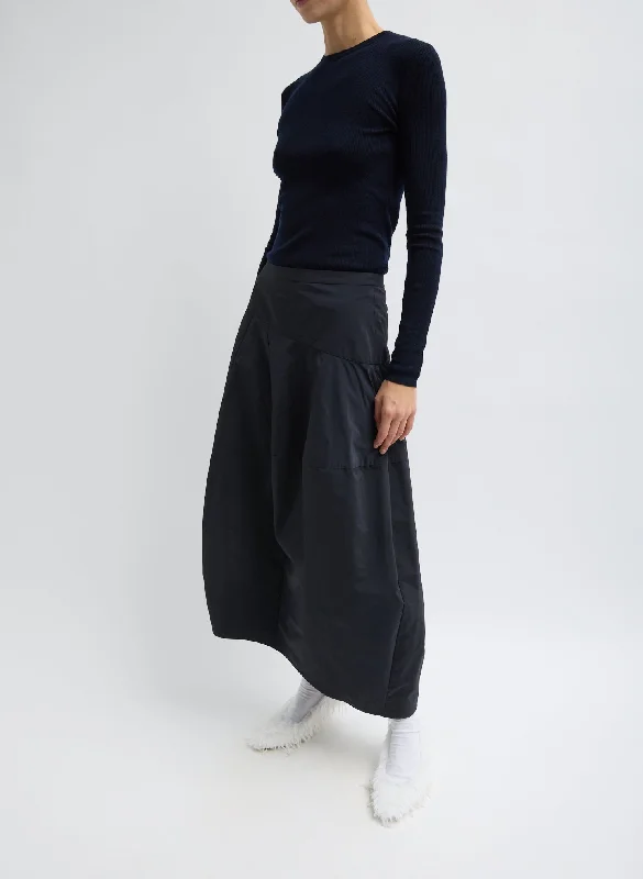 Trendy midi skirts for modern fashionistas -Nylon Asymmetrical Balloon Skirt