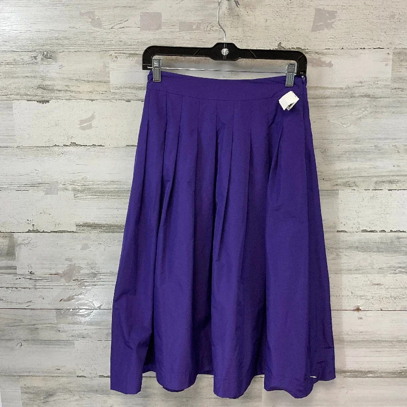 Designer skirts with premium fabric finish -Skirt Midi By Talbots In Purple, Size: 2p