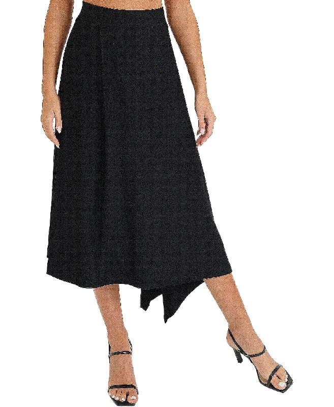 Vintage pencil skirts for nostalgic chic -Hanky Hem Midi Skirt