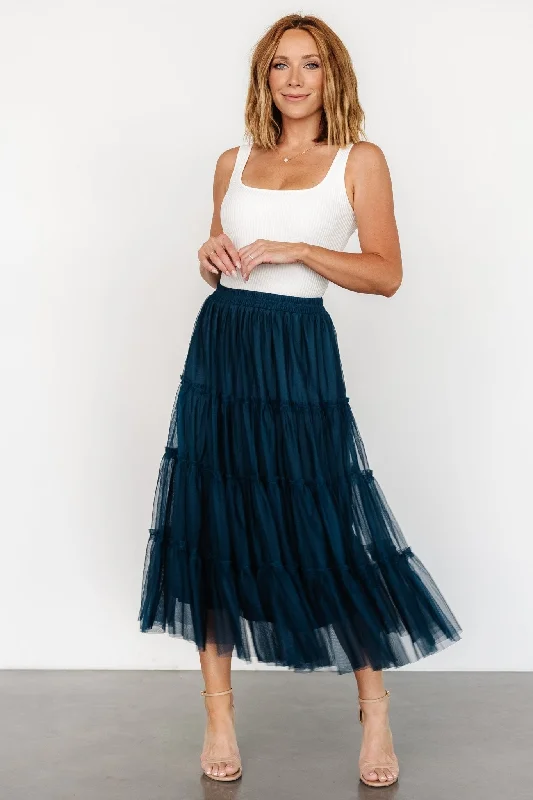 Bold skirts with bright color pops -Galena Tulle Skirt | Deep Topaz