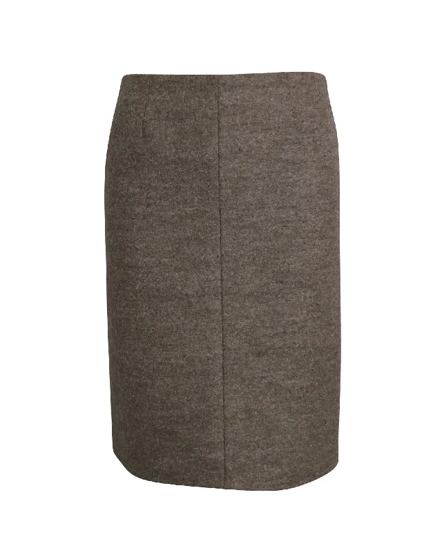 Long Skirts for Shopping Trips -Marc Jacobs Knee-Length Skirt in Beige Lana Vergine