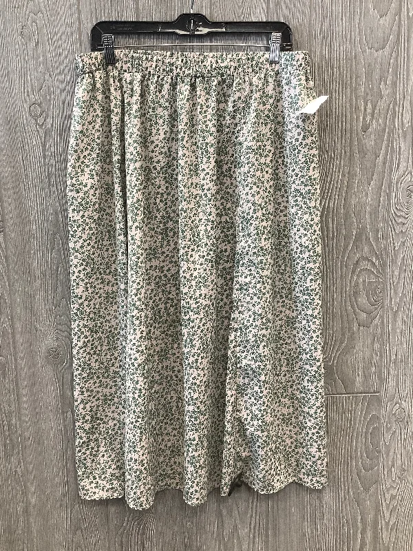 Wrap maxi skirts for versatile styling options -Skirt Midi By Shein In Green & Tan, Size: 18